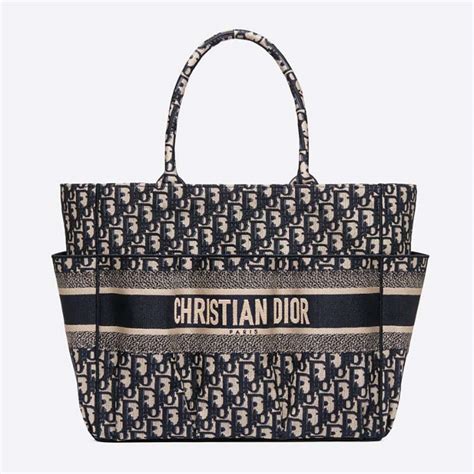 catherine tote dior|CHRISTIAN DIOR Oblique Catherine Tote Blue .